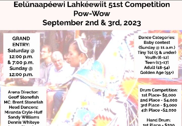 Eelunaapéewi Lahkéewiit 51st Competition Pow Wow 2023