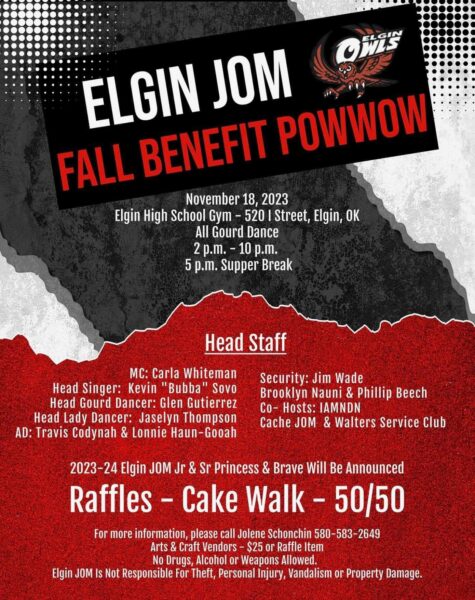 Elgin Jom Fall Benefit Pow Wow 2023