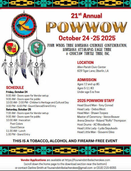 21st Annual Four Winds Tribe Louisiana Cherokee Confederation Pow Wow 2025 21st Annual Four Winds Tribe Louisiana Cherokee Confederation Pow Wow 2025