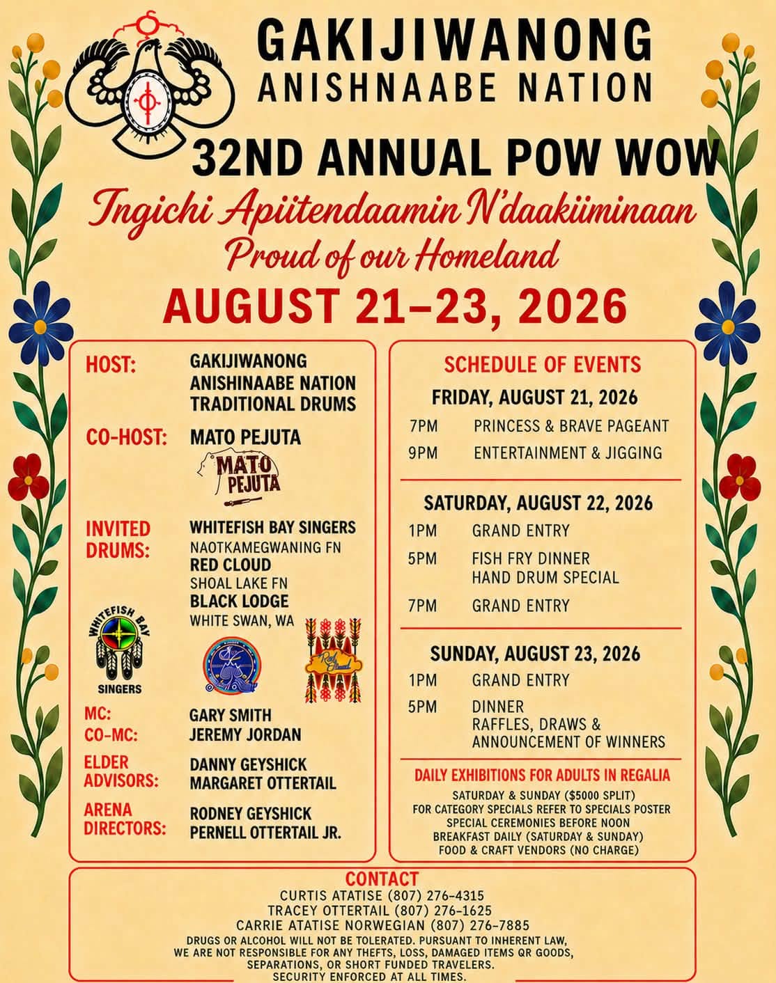 Gakijiwanong Anishinaabe Nation 32nd Annual Pow Wow