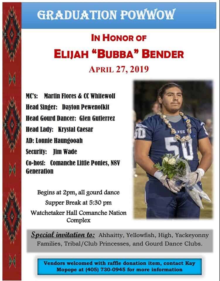 Graduation Powwow in Honor of Elijah "Bubba" Bender (2019)