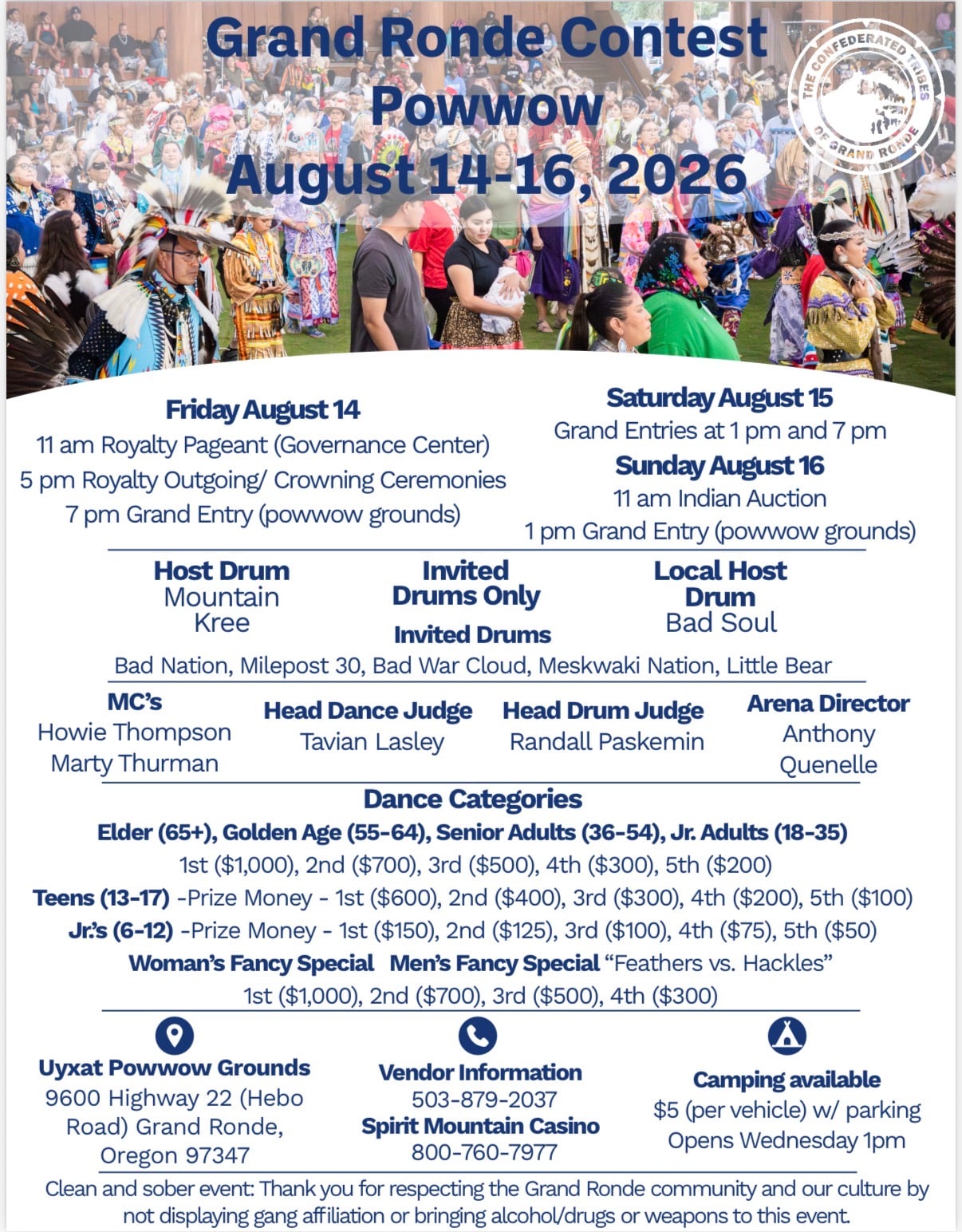 Grand Ronde Contest Pow Wow 2026