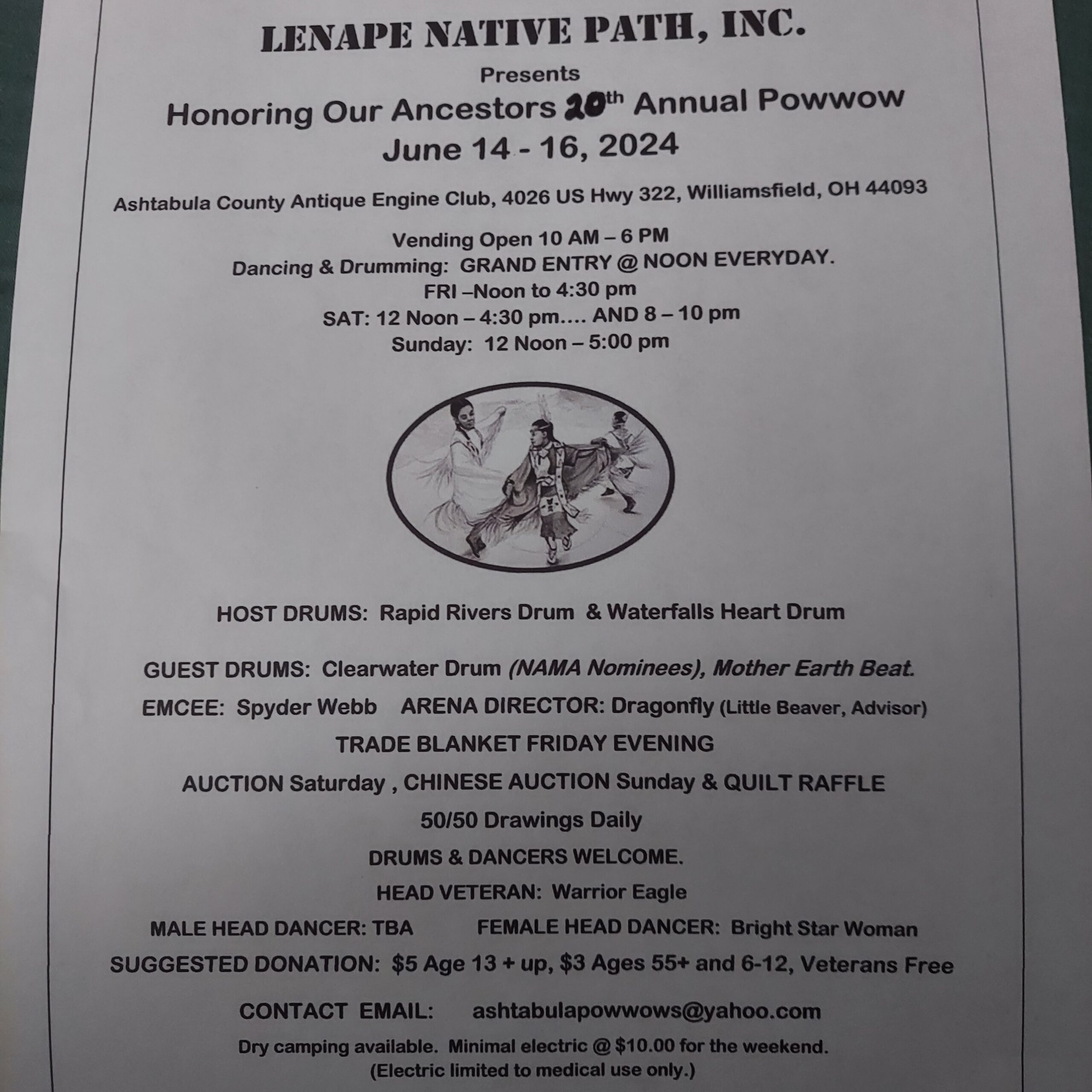Honoring Our Ancestors 20th Annual Pow Wow 2024