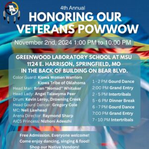 4th Annual Honoring our Veterans Pow Wow 2024