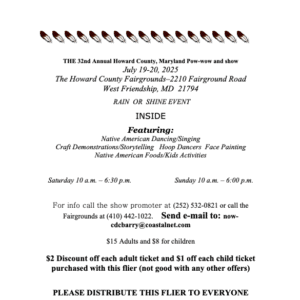 32nd Annual Howard County, MD Whispering Winds Pow Wow 2025