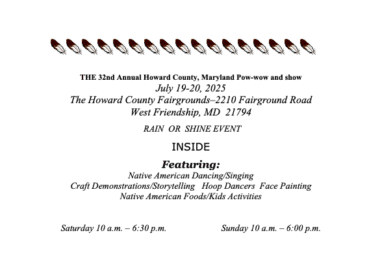 32nd Annual Howard County, MD Whispering Winds Pow Wow 2025