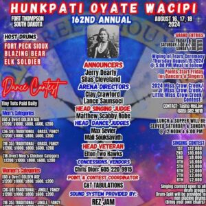 162nd Annual Hunkpati Oyate Wacipi 2024 – Pow Wow Calendar