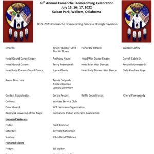 69th Annual Comanche Homecoming Celebration 2022
