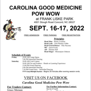 Carolina Good Medicine Pow Wow 2022