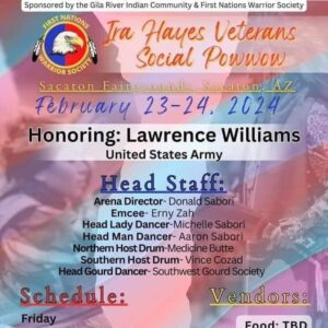 Ira Hayes Veterans Social Pow Wow 2024