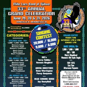 33rd Annual Mille Lacs Band of Ojibwe Grand Celebration 2026