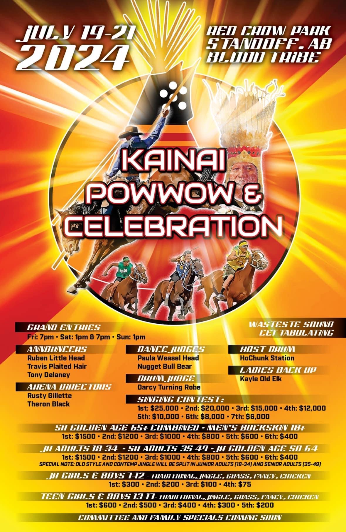 Kainai Pow Wow & Celebration 2024 Pow Wow Calendar