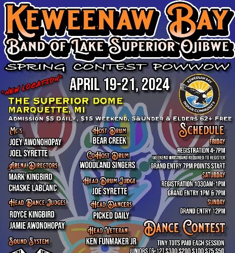 Keweenaw Bay Band of Lake Superior Ojibwe Spring Contest Pow Wow 2024