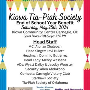 Kiowa Tia-Piah Society End Of School Year Benefit 2024