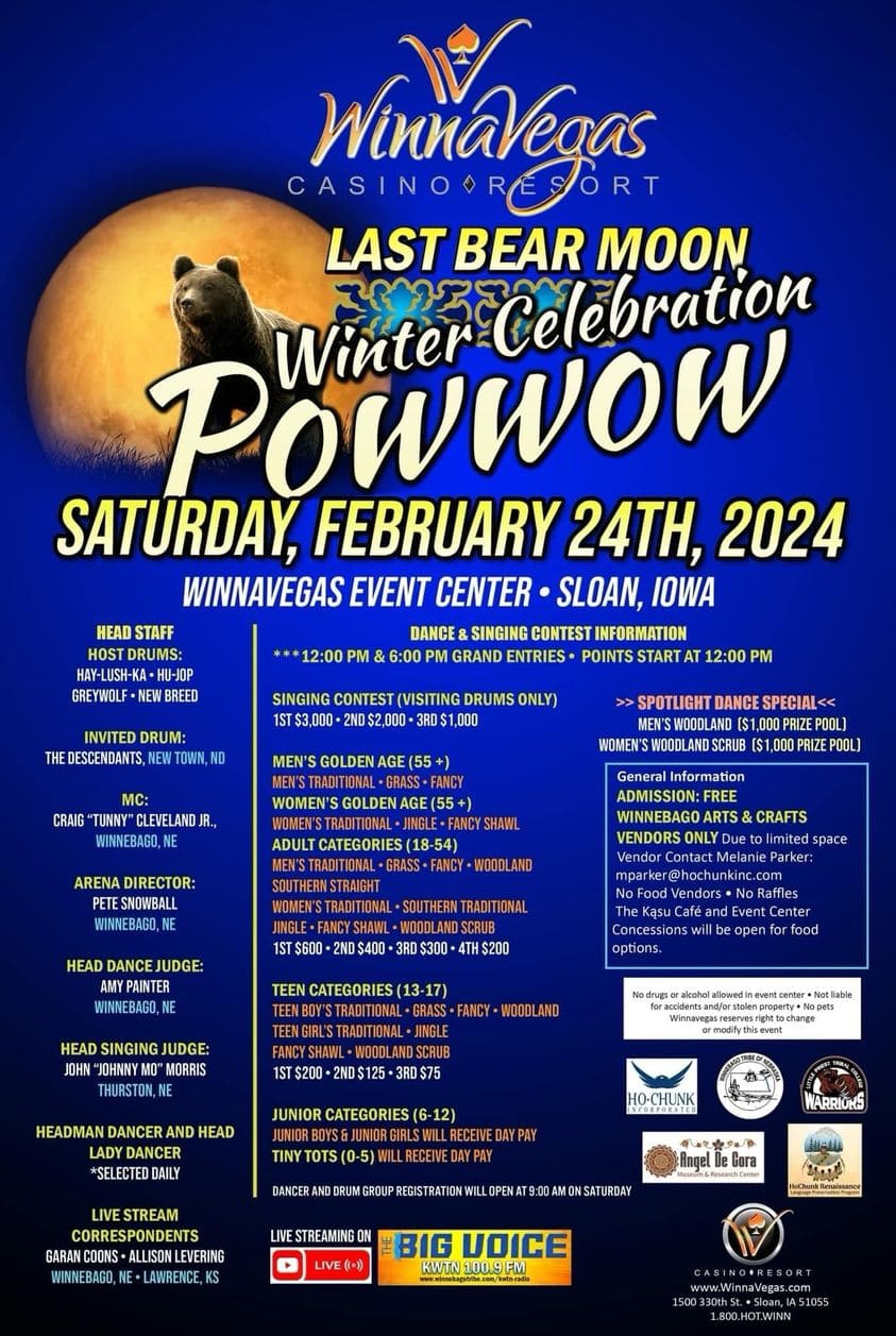 Last Bear Moon Winter Celebration Pow Wow 2024