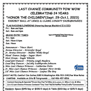 Last Chance Community Pow Wow 2023