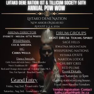 Litako Dene Nation 1st & Tillicum Society 50th Annual Pow Wow 2024