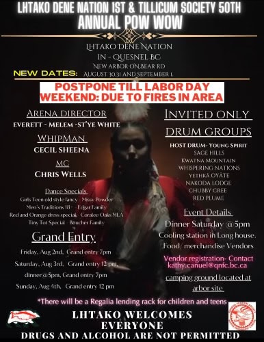 Lhtako Dene Nation 1st & Tillicum Society 50th Annual Pow Wow 2024