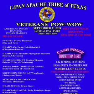 Lipan Apache Tribe of Texas Veterans Pow Wow 2024