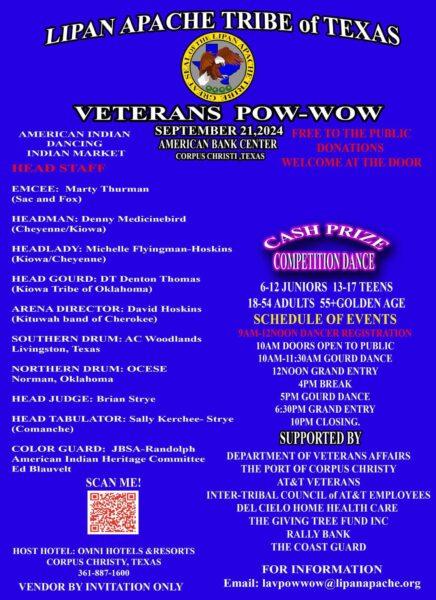 Lipan Apache Tribe of Texas Veterans Pow Wow 2024