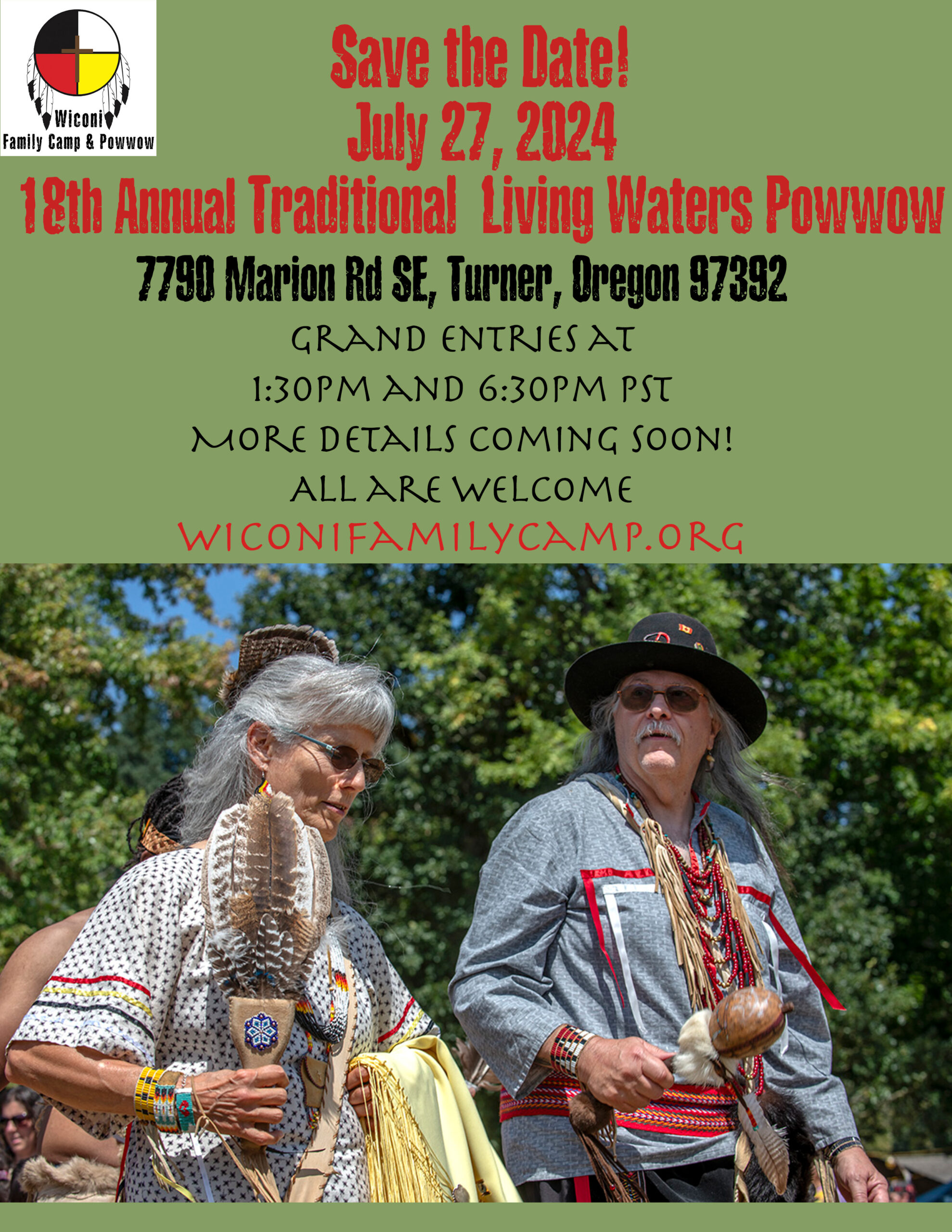 Wiconi 18th Annual Living Waters Pow Wow 2024
