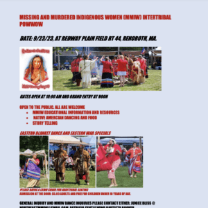 Missing And Murdered Indigenous Women (MMIW) Intertribal Pow Wow 2023