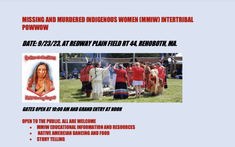 Missing And Murdered Indigenous Women (MMIW) Intertribal Pow Wow 2023