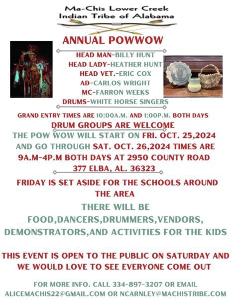 Ma Chis Lower Creek Indian Tribe of Alabama Pow Wow 2024