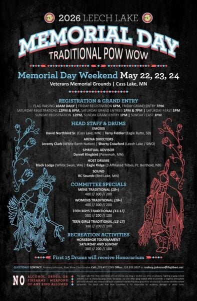 Leech Lake Memorial Day Traditional Pow Wow 2026 Leech Lake Memorial Day Traditional Pow Wow 2026