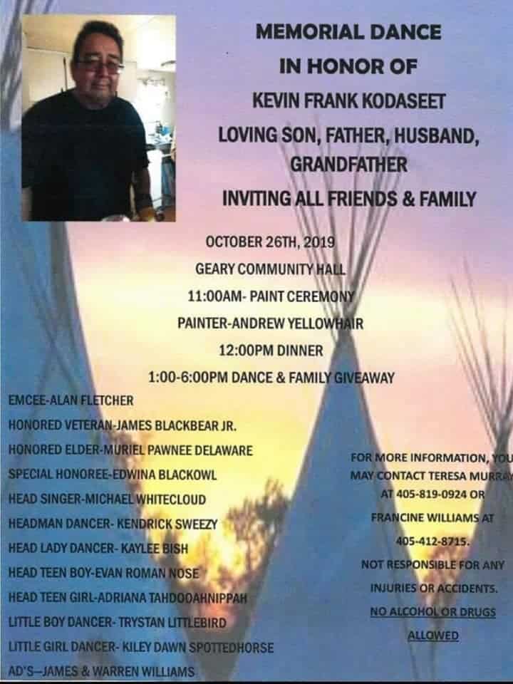 Memorial Dance in Honor of Kevin Frank Kodaseet