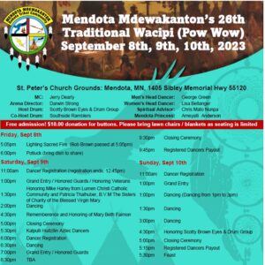 Mendota Mdewakanton 26th Traditional Pow Wow 2023