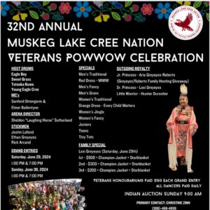 Muskeg Lake Cree Nation Veterans Pow Wow Celebration 2024