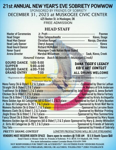 21st Annual New Year’s Eve Sobriety Pow Wow 2023