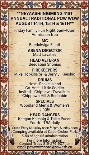 Neyaashiinigmiing Annual Traditional Pow Wow 2026