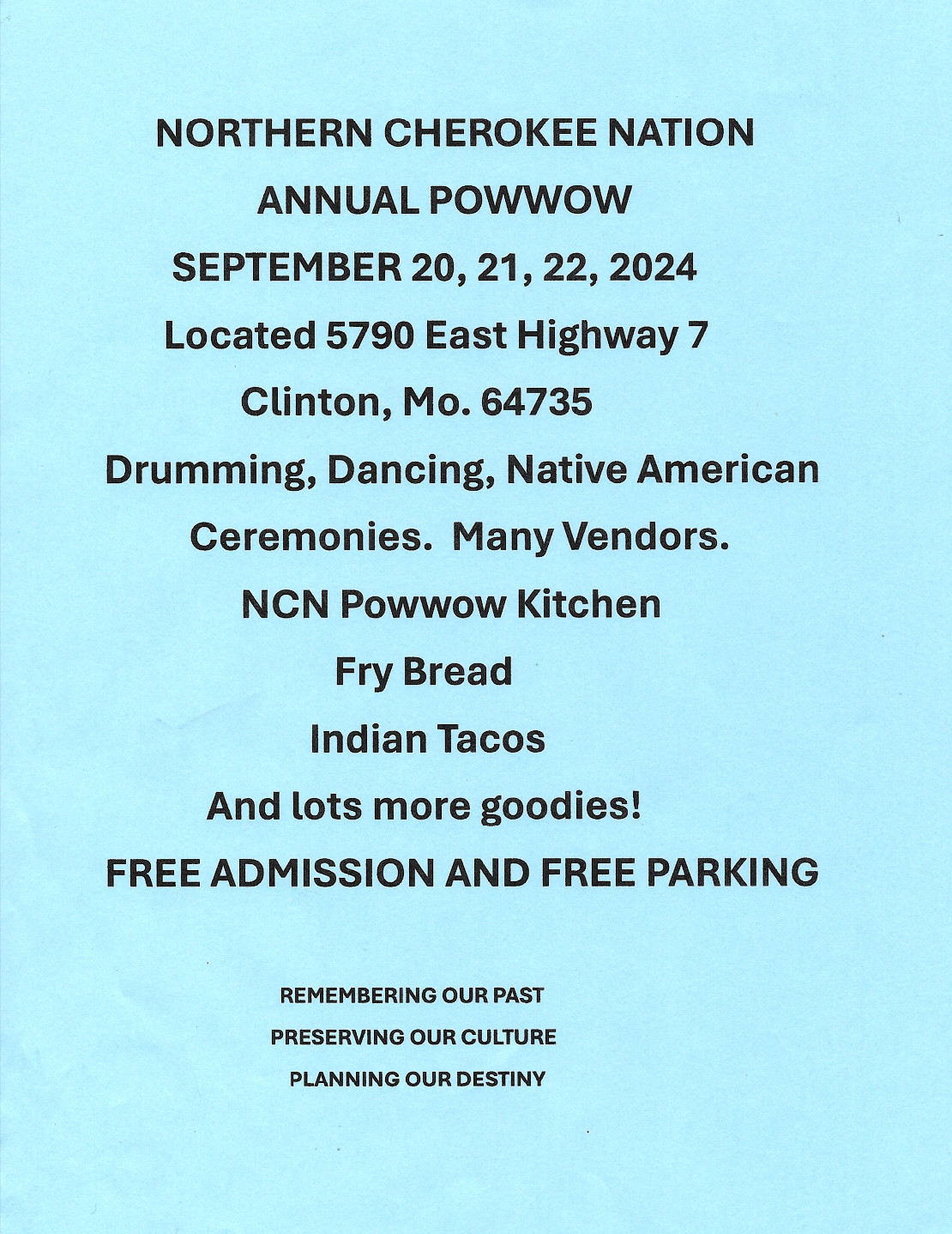 Northern Cherokee Nation Pow Wow & Gathering 2024 Pow Wow Calendar