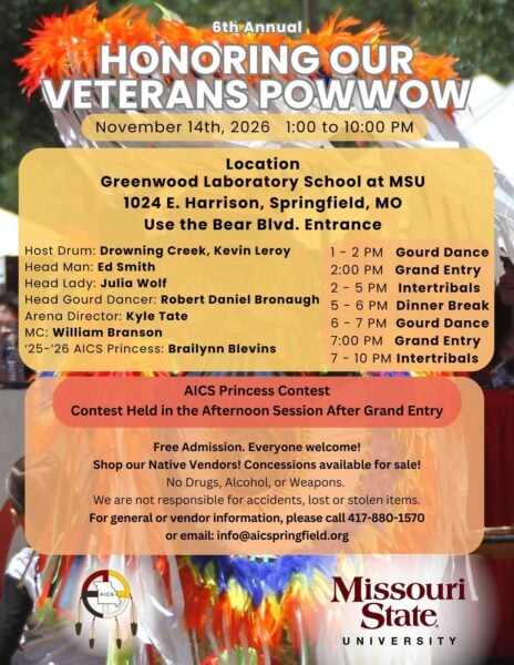 6th Annual Honoring Our Veterans Pow Wow 2026