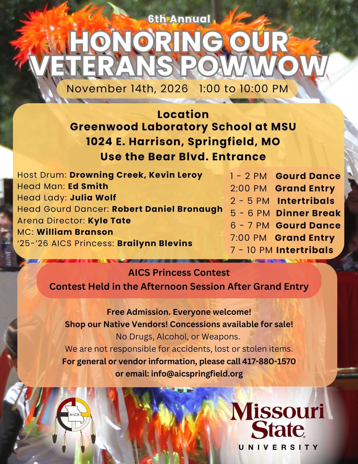6th Annual Honoring Our Veterans Pow Wow 2026
