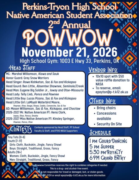 2nd Annual Perkins-Tryon High School Native Student Association Pow Wow 2026