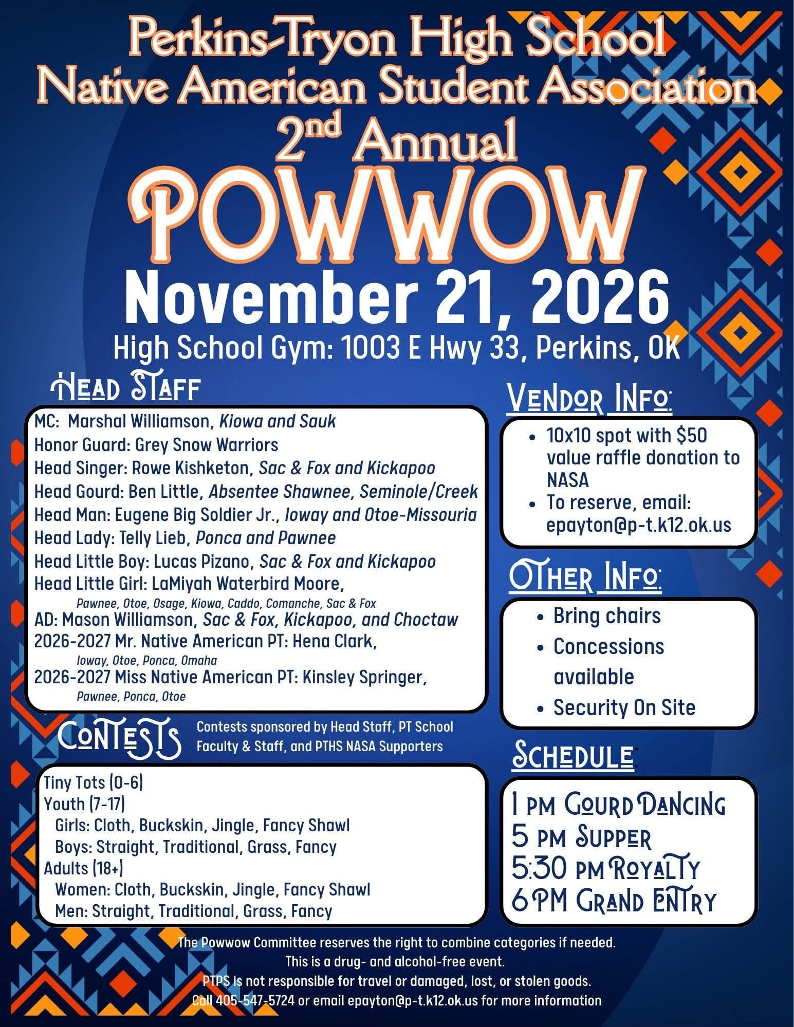 2nd Annual Perkins-Tryon High School Native Student Association Pow Wow 2026