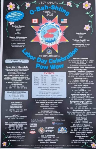O-Bah-Shiing Labor Day Celebration Pow Wow 2023