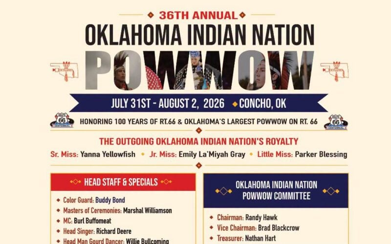 36th Annual Oklahoma Indian Nation Pow Wow 2026
