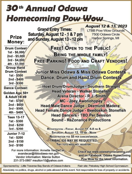 30th Annual Odawa Homecoming Pow Wow 2023