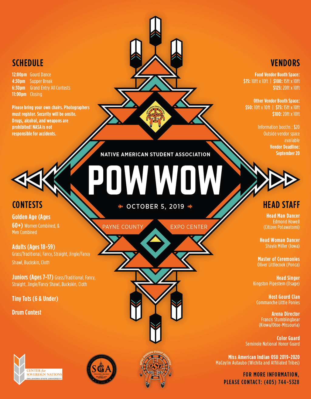 Oklahoma State University Contest Powwow (2019) Pow Wow Calendar