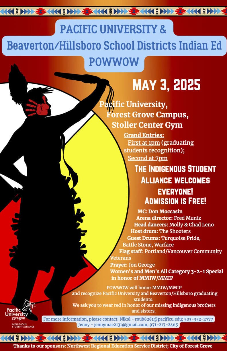 Pacific University  & Beaverton/Hillsboro School Districts Indian Ed Pow Wow 2025