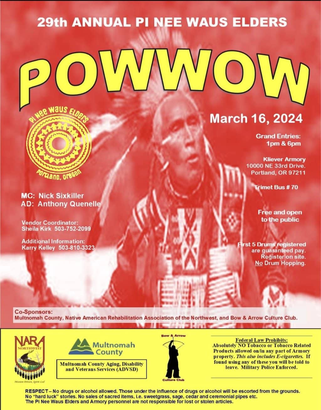 29th Annual Pi Nee Waus Elders Pow Wow 2024 Pow Wow Calendar
