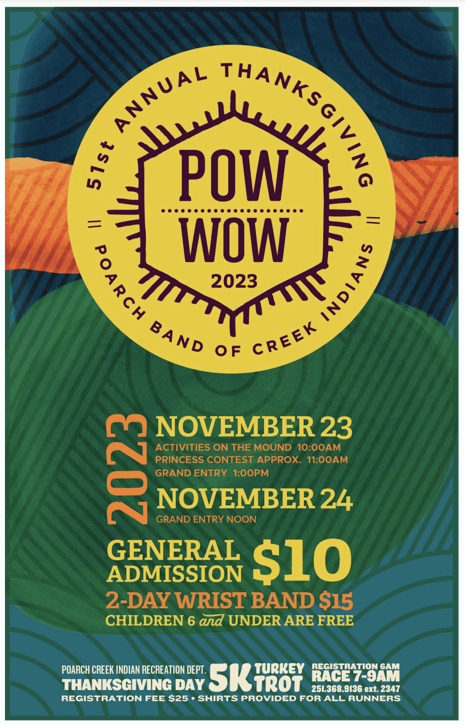 Poarch Band of Creek Indians 51st Annual Thanksgiving Pow Wow 2023