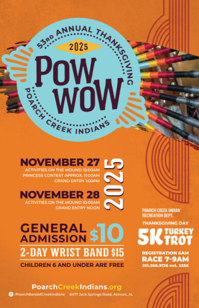 Poarch Creek Indians 53rd Annual Thanksgiving Pow Wow 2025