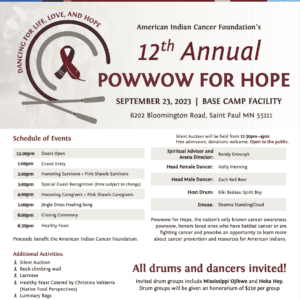 American Indian Cancer Foundation's 12th Annual Powwow for Hope™: Dancing for Life, Love & Hope 2023