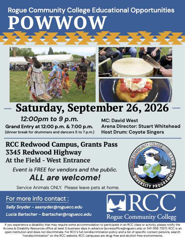 Rogue Community College Educational Opportunities Pow Wow 2026