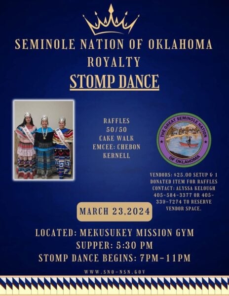 Seminole Nation of Oklahoma Royalty Stomp Dance 2024